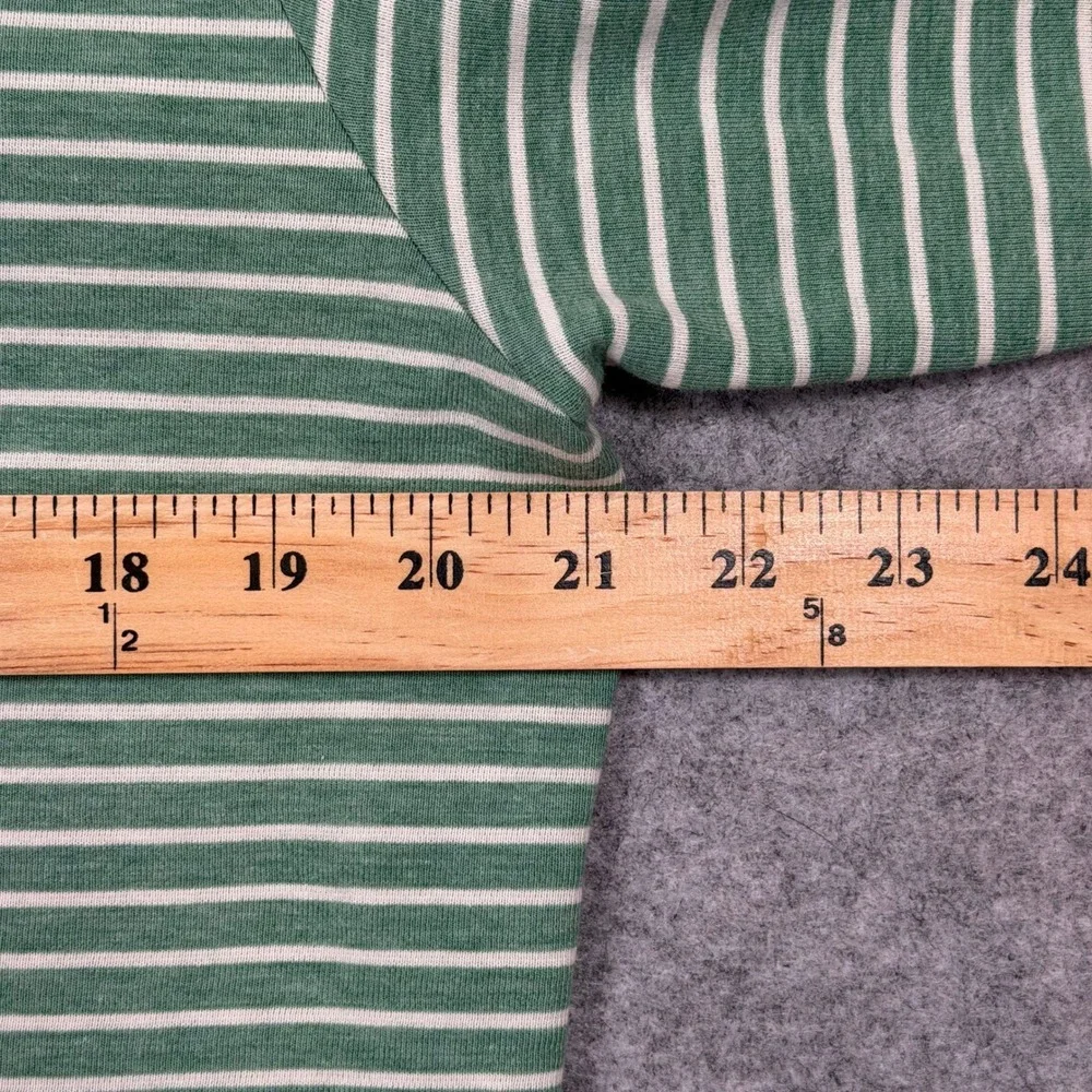 Vineyard Vines Mens M Saltwater Quarter Zip Pullover Starboard Green Stripe EUC